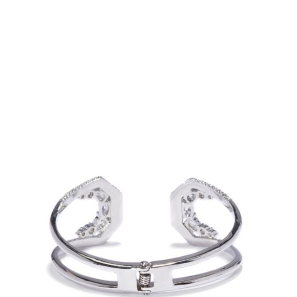 Vince Camuto Silvertone Hinge Cuff Bracelet - Picture 3 of 4